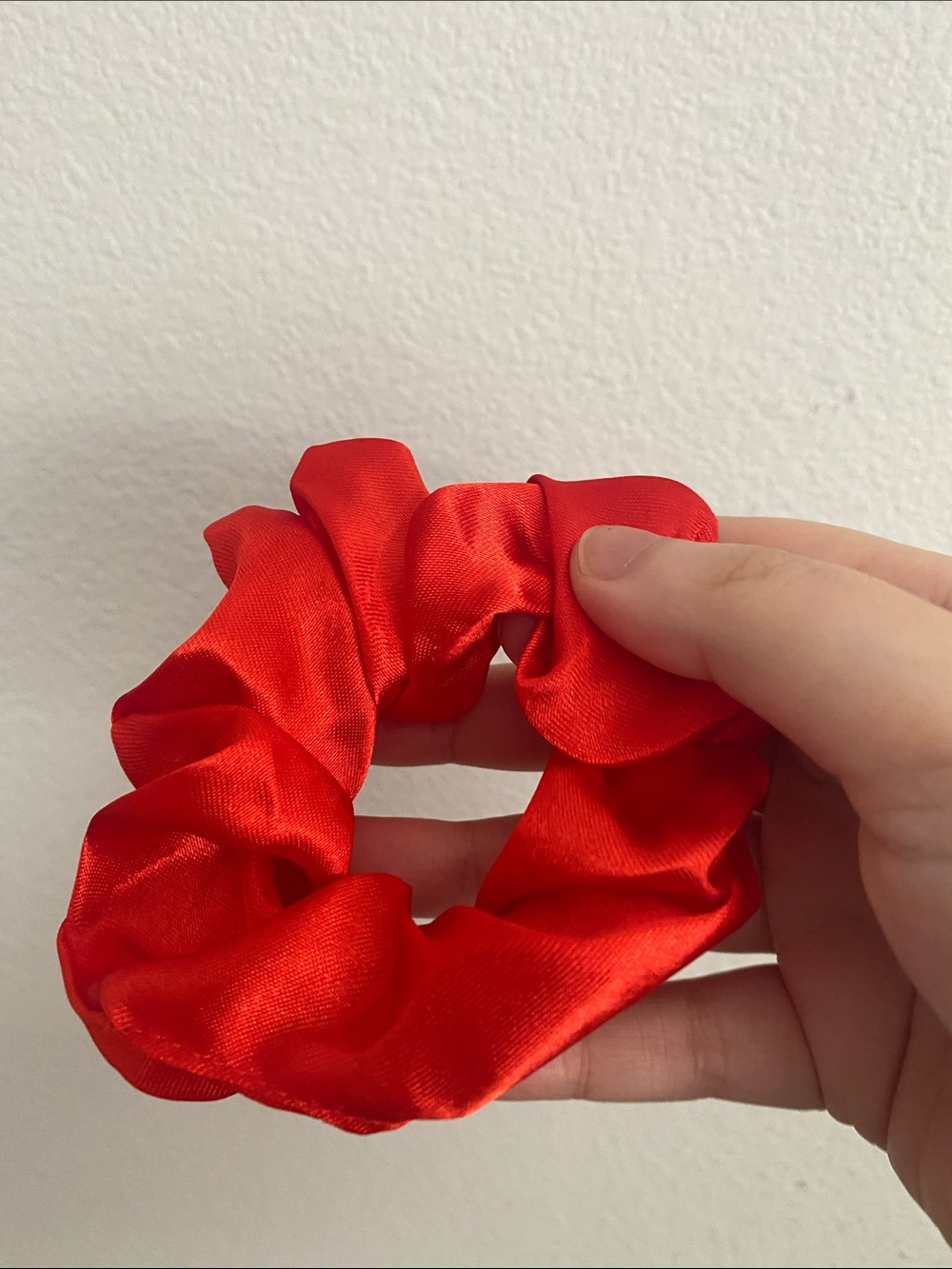 Satin Hair Scrunchie in Red - Classic Women’s Hair Accessory
